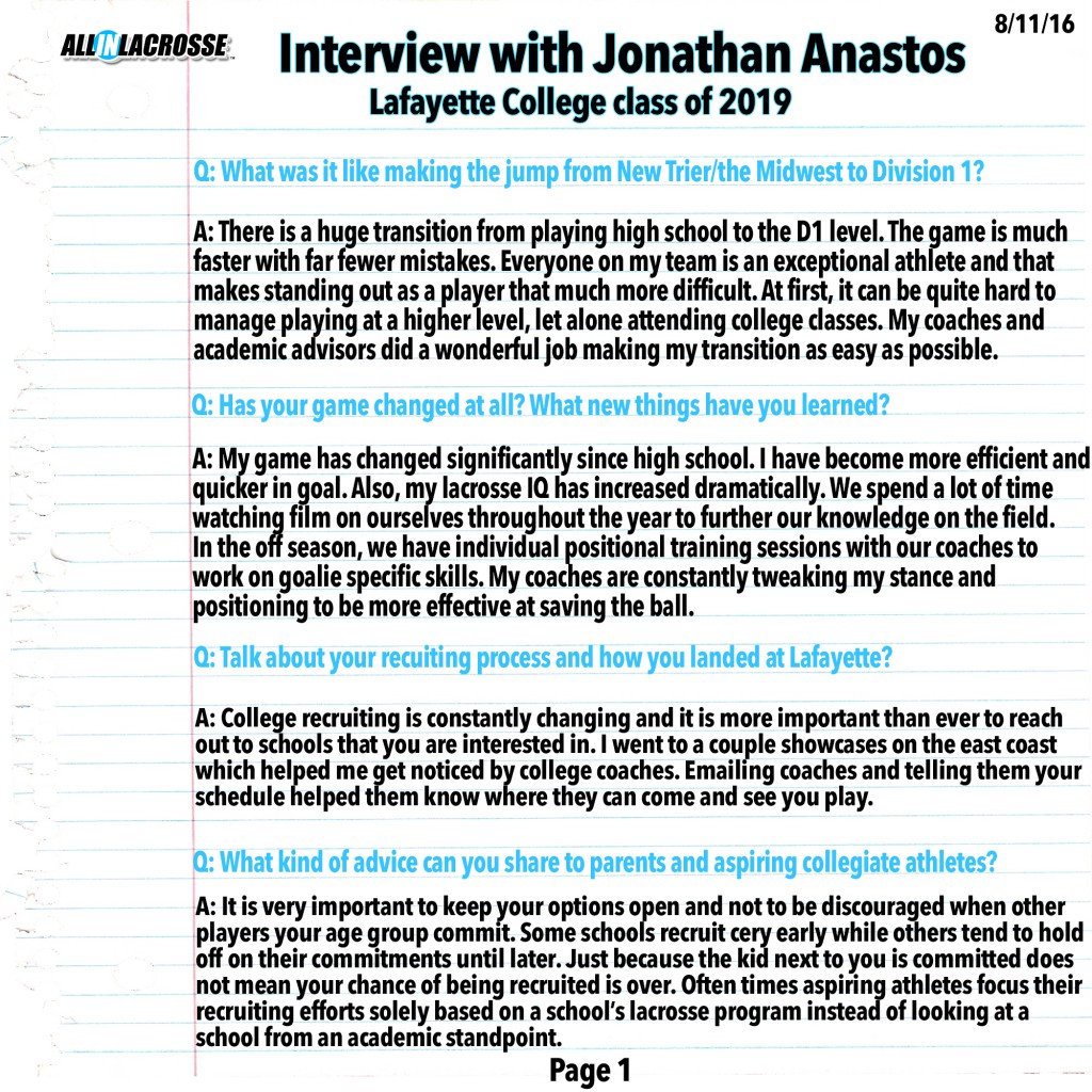 Anastos Interview Page 1