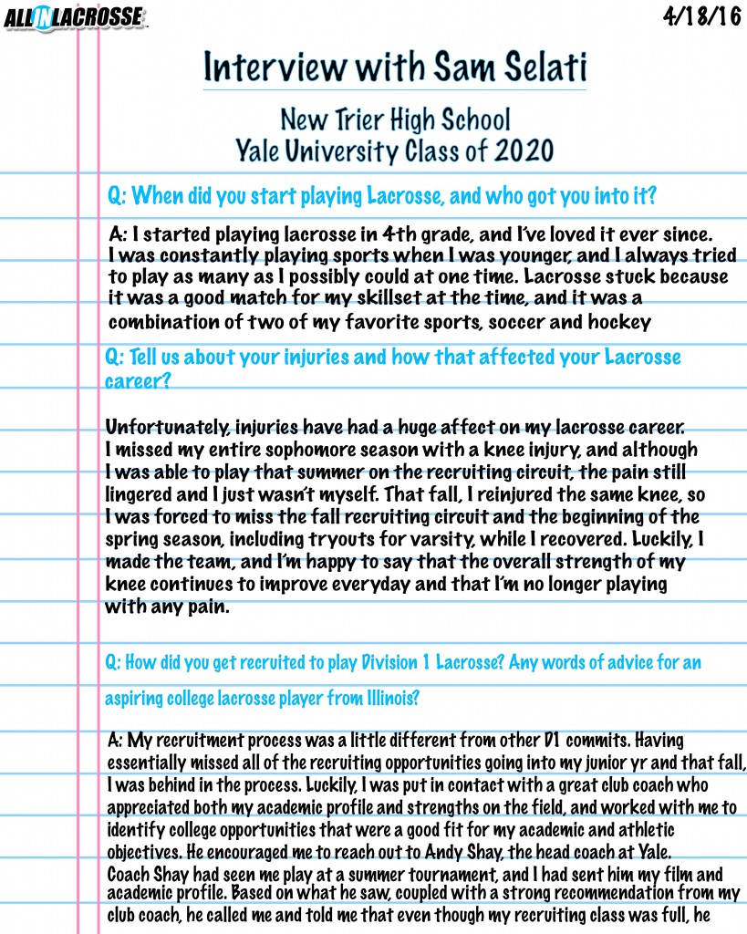 Interview with Sam Selati