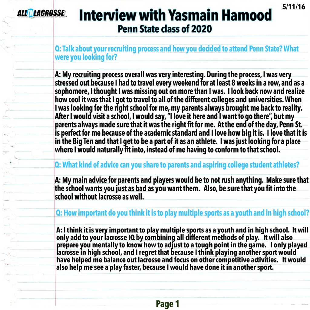 Hamood Interview Page 1